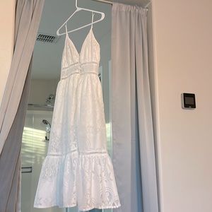 Size Small White Bohemian style MIDI Dress